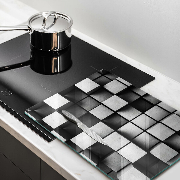 Tábua cozinha Quadrados 3D abstratos