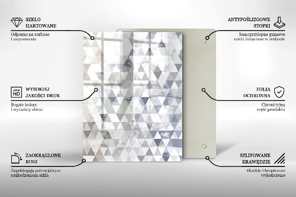 Tábua de corte de vidro Abstração de formas