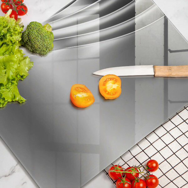 Tábua de cortar de vidro Estrutura metálica