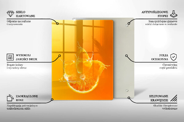 Tábua de cortar de vidro Estrutura metálica