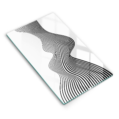 Tábua de corte com estampa abstração linear