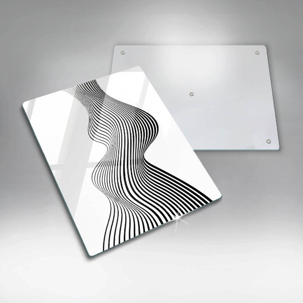 Tábua de corte com estampa abstração linear