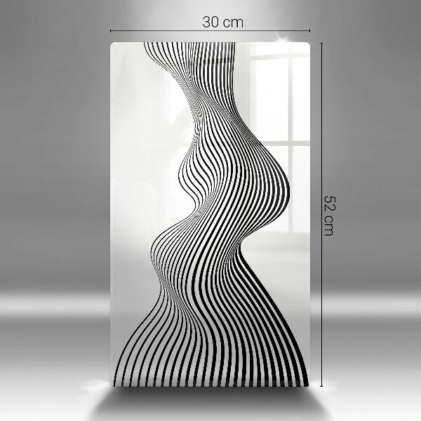 Tábua de corte com estampa abstração linear