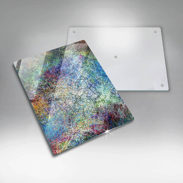 Tábua de vidro Abstração de linhas coloridas