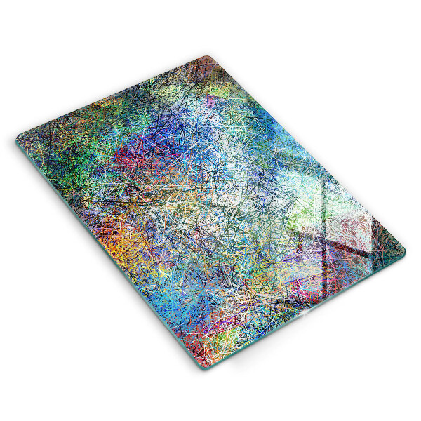 Tábua de vidro Abstração de linhas coloridas