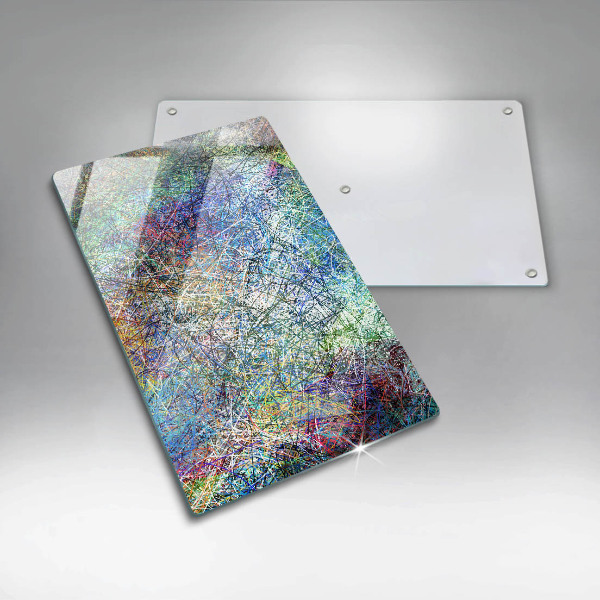 Tábua de vidro Abstração de linhas coloridas