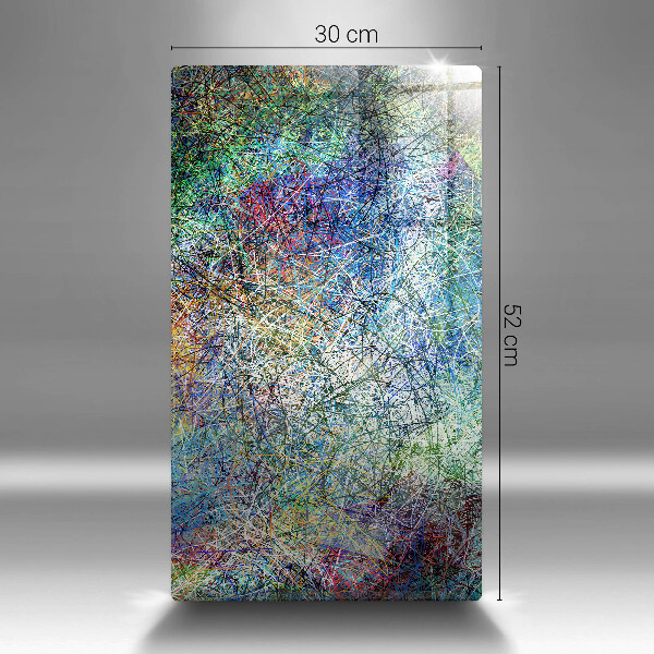 Tábua de vidro Abstração de linhas coloridas