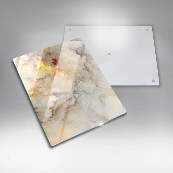 Tábua de vidro Textura de mármore com ouro