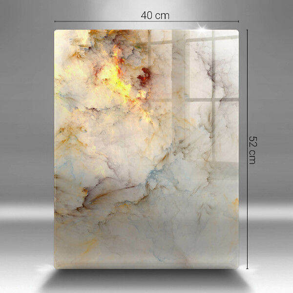 Tábua de vidro Textura de mármore com ouro