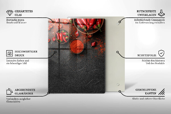 Tábua de vidro Textura de mármore com ouro