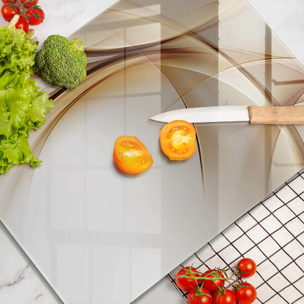 Tábua de cortar alimentos com formas abstratas