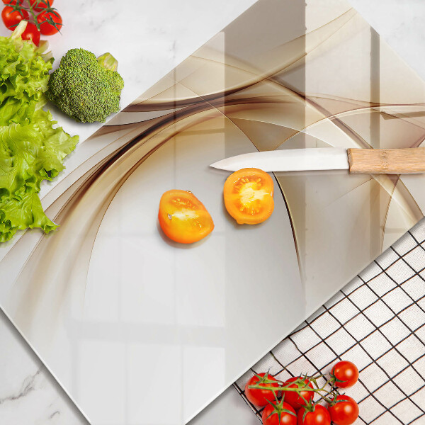 Tábua de cortar alimentos com formas abstratas