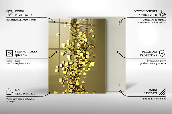 Tábua cozinha Formas abstratas 3D