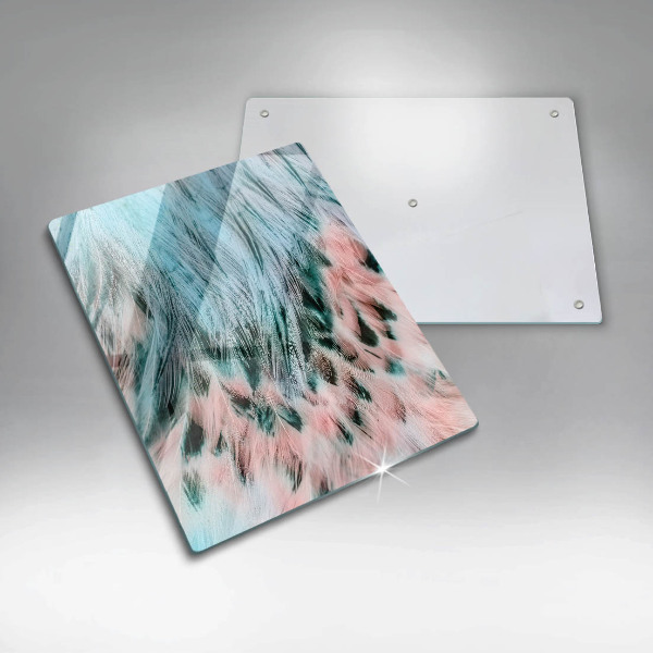 Tábua para cozinha penas de pássaros boho