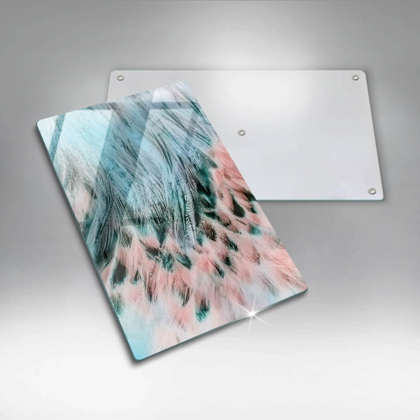 Tábua para cozinha penas de pássaros boho