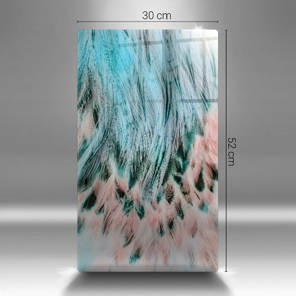 Tábua para cozinha penas de pássaros boho