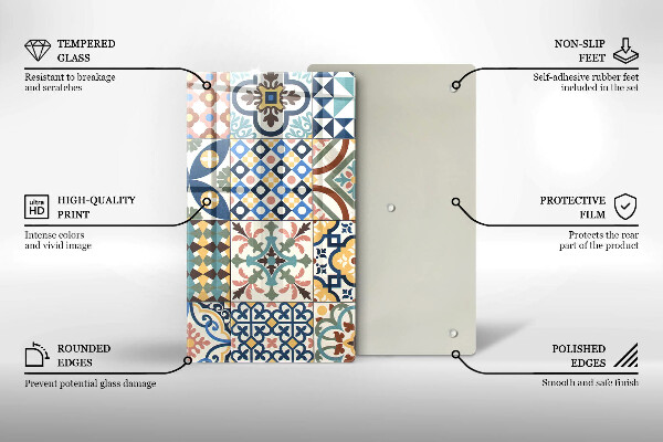 Tábua para corte Azulejos decorativos