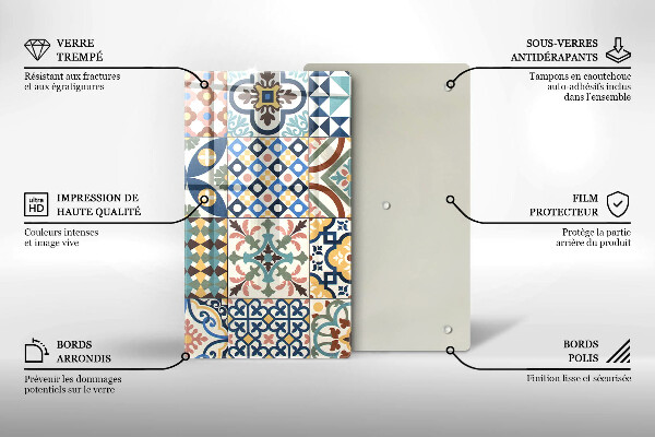 Tábua para corte Azulejos decorativos