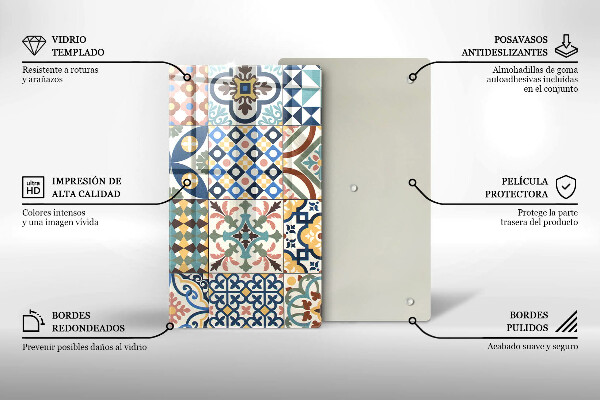 Tábua para corte Azulejos decorativos