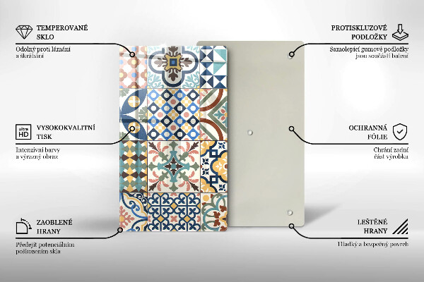 Tábua para corte Azulejos decorativos