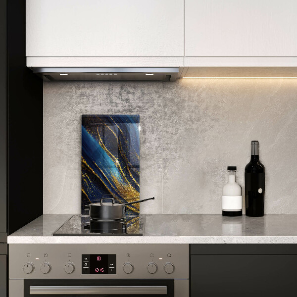 Tábua de cortar alimentos Abstração azul marinho