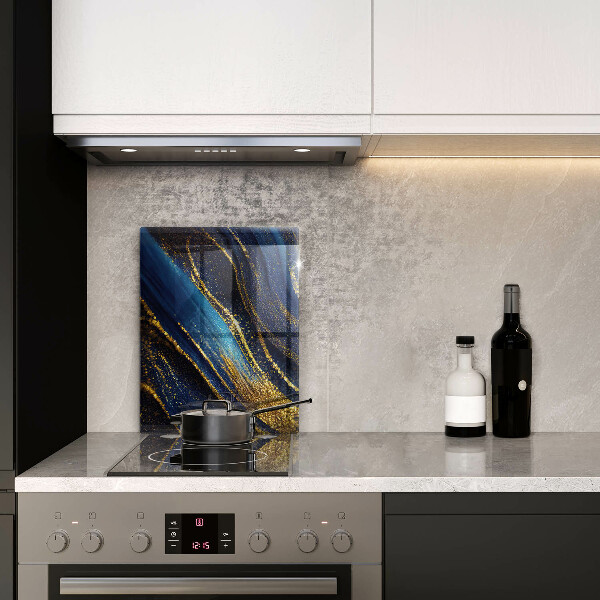 Tábua de cortar alimentos Abstração azul marinho