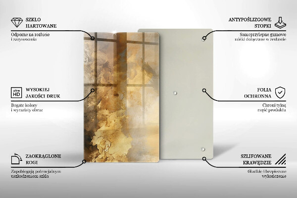 Tábua de cortar de vidro Textura rica