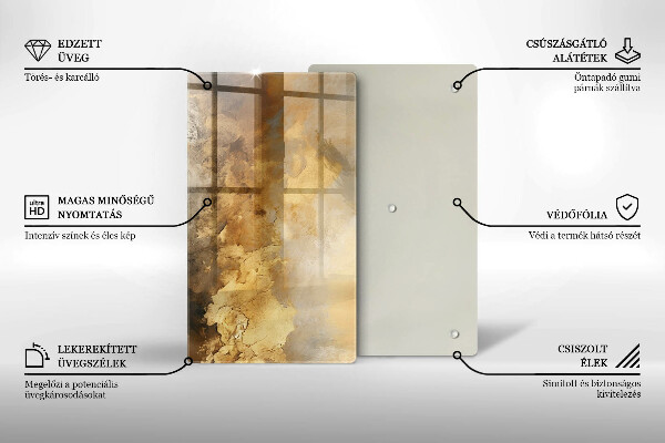 Tábua de cortar de vidro Textura rica