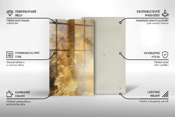 Tábua de cortar de vidro Textura rica