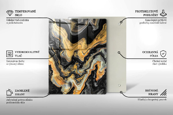 Tábua de cortar de vidro Textura rica