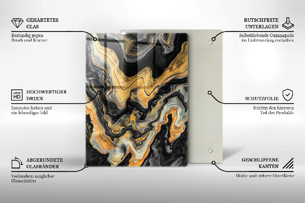 Tábua de cortar de vidro Textura rica