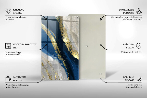 Tábua de corte Textura com ouro