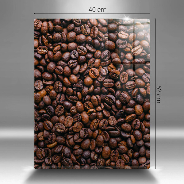 Tábua para cozinha com estampa de grãos de café