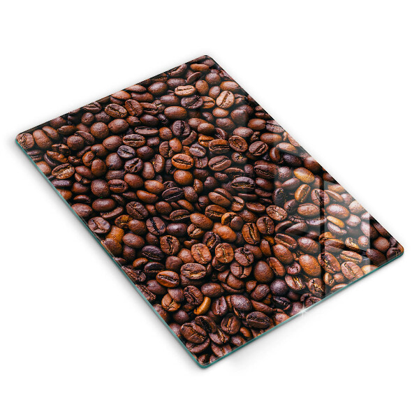 Tábua para cozinha com estampa de grãos de café