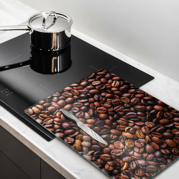 Tábua para cozinha com estampa de grãos de café