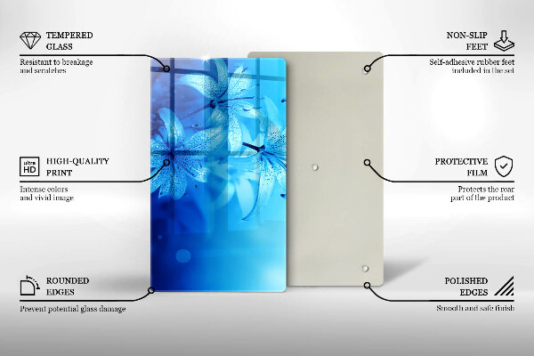 Tábua corte Flores azuis