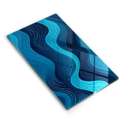 Tábua de corte com design de ondas abstratas
