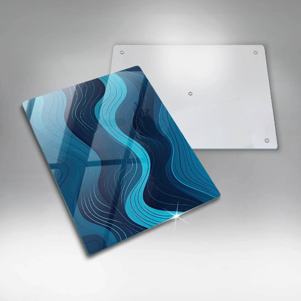 Tábua de corte com design de ondas abstratas