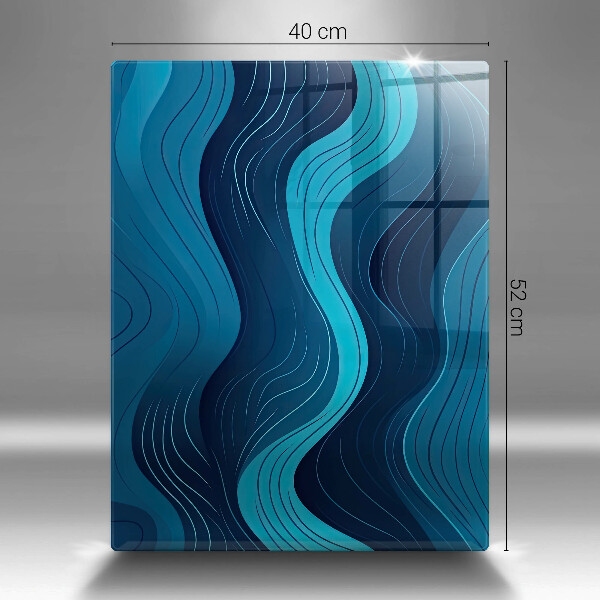 Tábua de corte com design de ondas abstratas