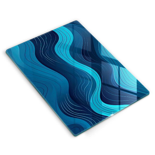 Tábua de corte com design de ondas abstratas