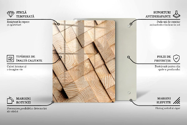 Tábua de corte com design de ondas abstratas