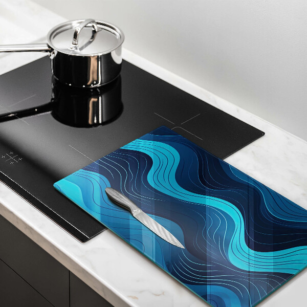 Tábua de corte com design de ondas abstratas
