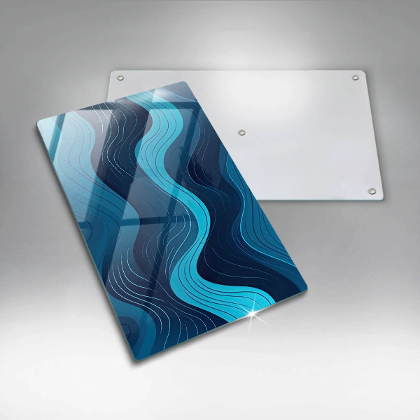 Tábua de corte com design de ondas abstratas
