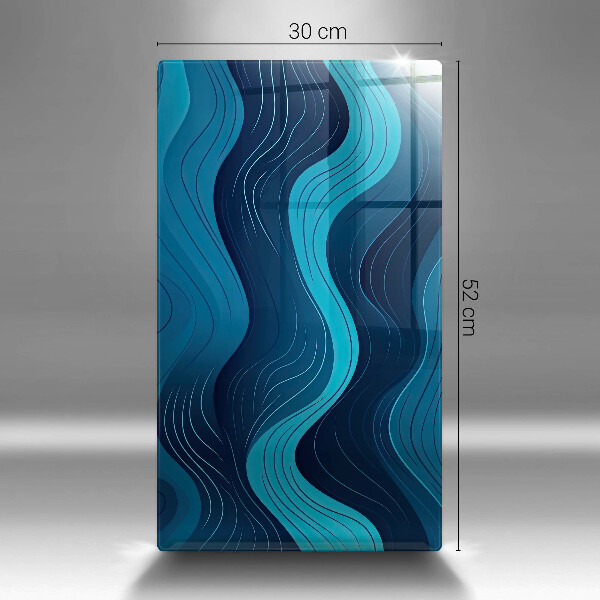 Tábua de corte com design de ondas abstratas