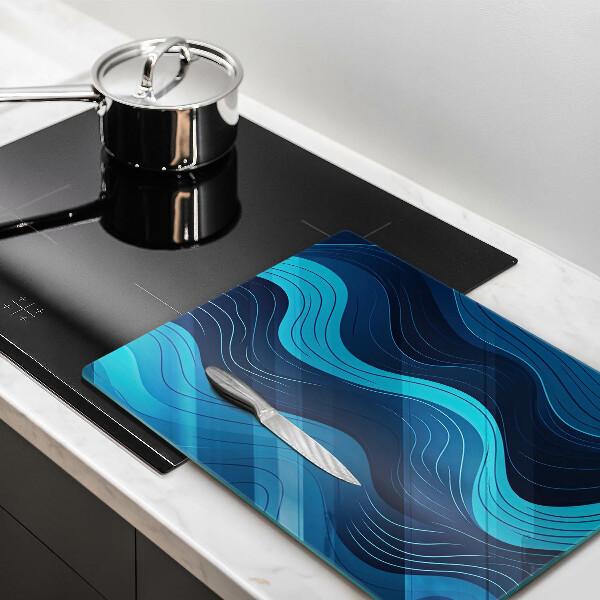 Tábua de corte com design de ondas abstratas