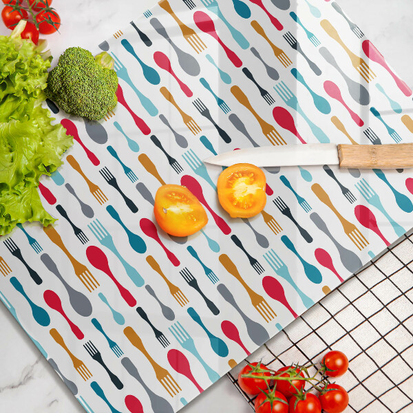 Tábua de cortar alimentos Ilustração de uma colher