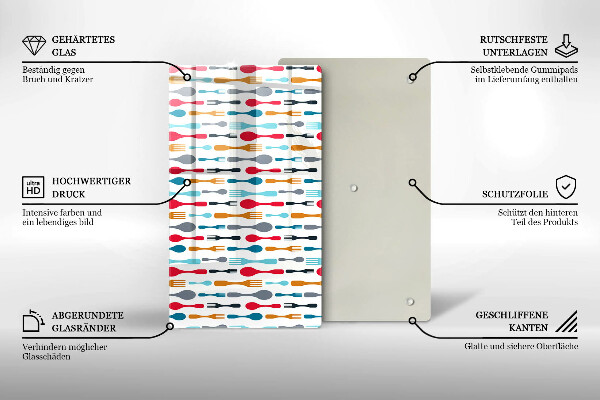 Tábua de cortar alimentos Ilustração de uma colher
