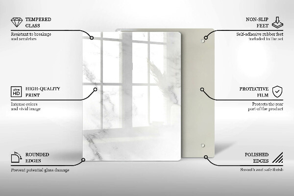 Tábua de corte de vidro Grãos de café