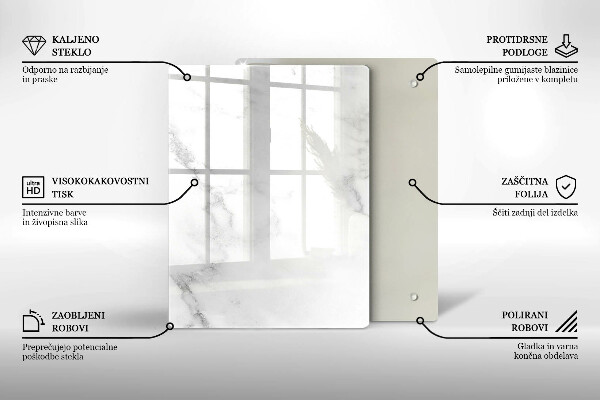 Tábua de corte de vidro Grãos de café