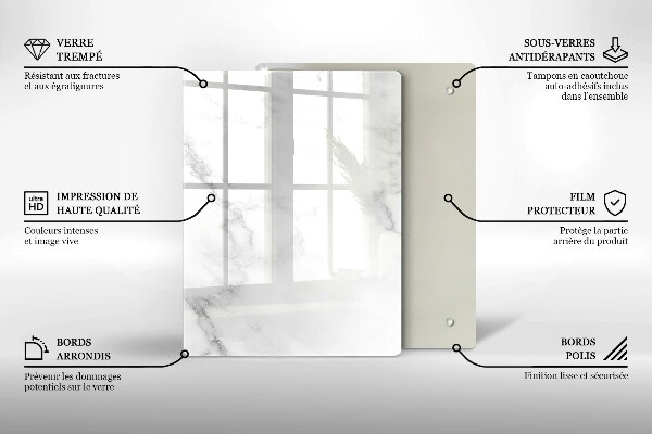 Tábua de corte de vidro Grãos de café